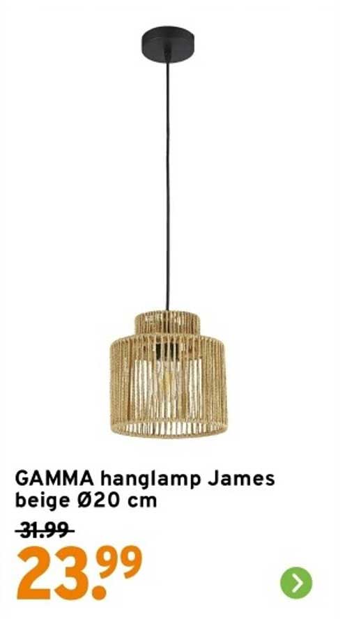 GAMMA hanglamp James beige Ø20 cm