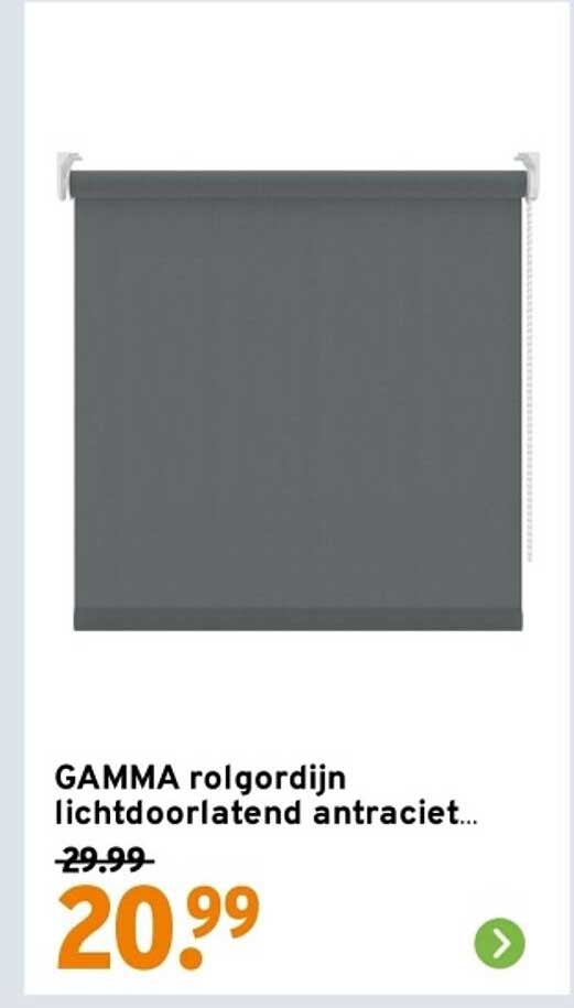 GAMMA rolgordijn lichtdoorlatend antraciet