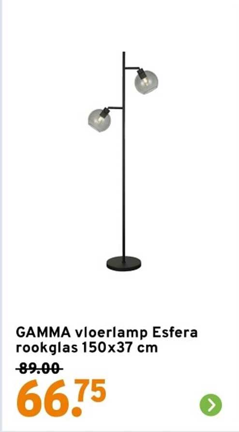 GAMMA vloerlamp Esfera rookglas 150x37 cm