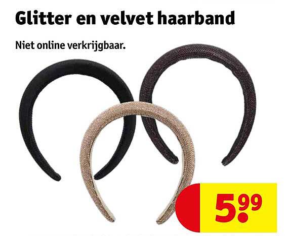 Glitter en velvet haarband