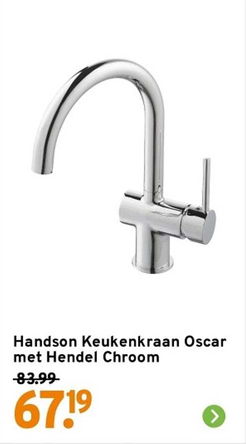 Handson Keukenkranen Oscar met Hendel Chroom