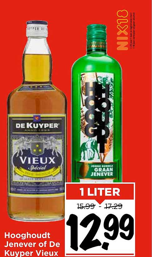 Hooghoudt Jenever of De Kuyper Vieux