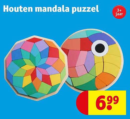 Houten mandala puzzel