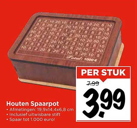 Houten Spaarpot