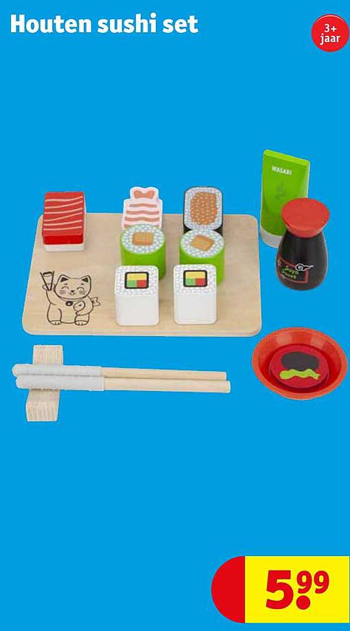 Houten sushi set