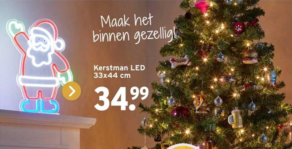 Kerstman LED 33x44 cm