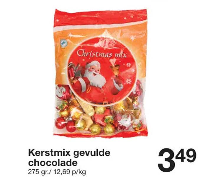 Kerstmix gevulde chocolade