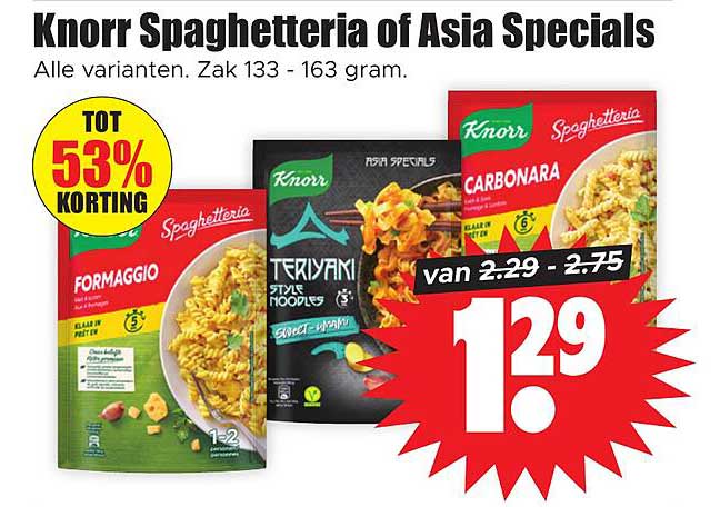 Knorr Spaghetteria of Asia Specials