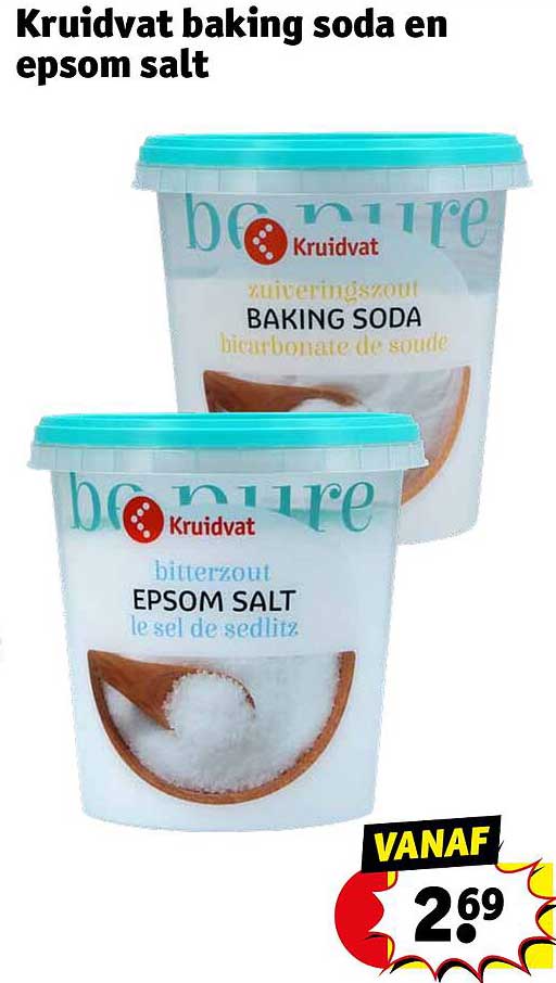 Kruidvat baking soda en epsom salt