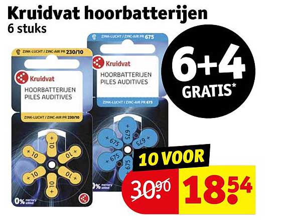 Kruidvat hoorbatterijen