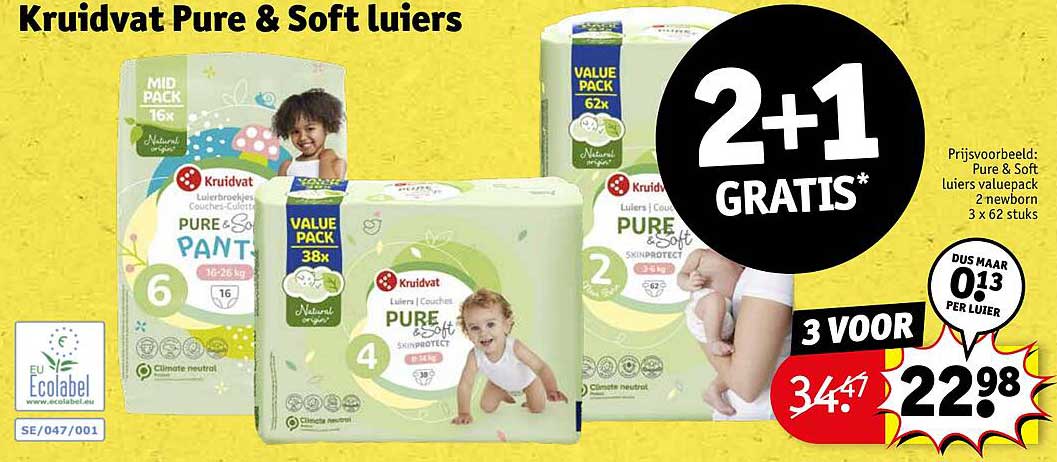 Kruidvat Pure & Soft luiers