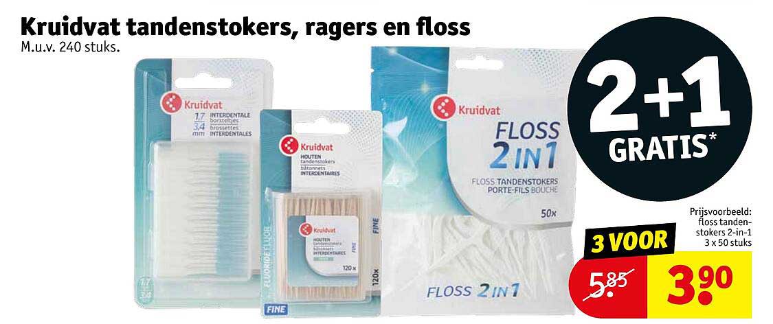 Kruidvat tandenstokers, ragers en floss