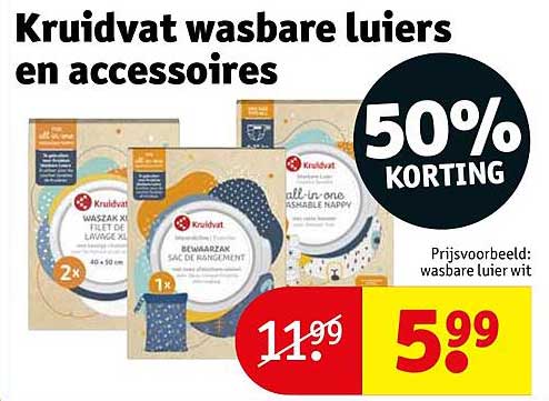 Kruidvat wasbare luiers en accessoires