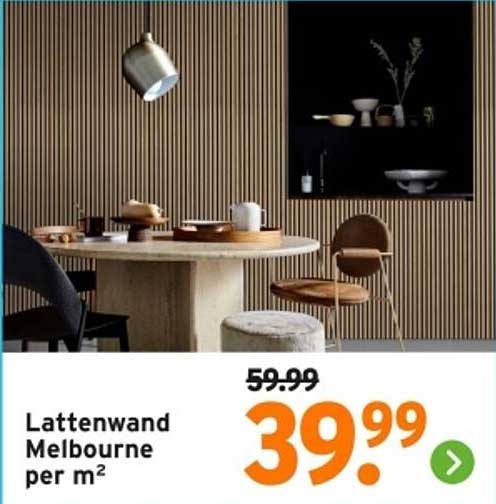 Lattenwand Melbourne per m²