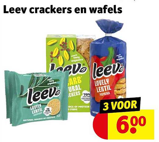 Leev crackers en wafels