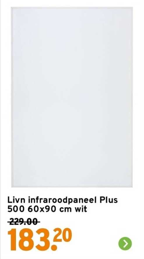 Livn infraroodpaneel Plus 500 60x90 cm wit