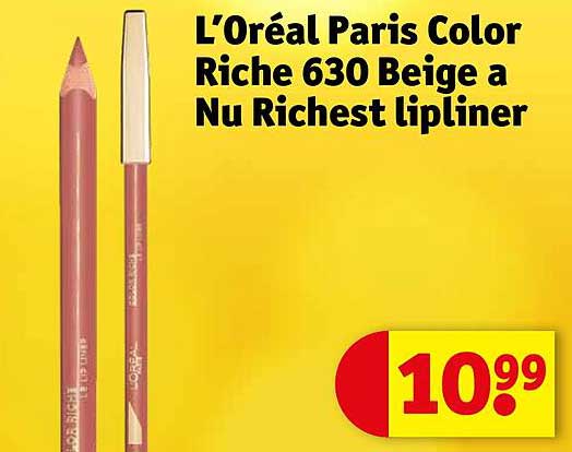 L’Oréal Paris Color Riche 630 Beige a Nu Richest lipliner