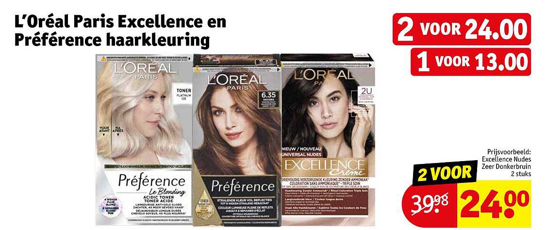 L'Oréal Paris Excellence en Préférence haarkleurings