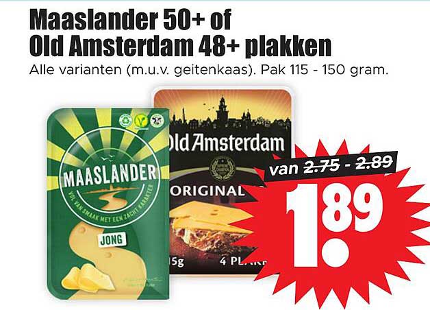 Maaslander 50+ of Old Amsterdam 48+ plakken