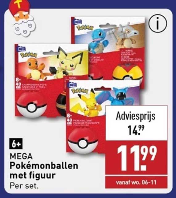 MEGA Pokémonballen met figuur