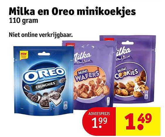 Milka en Oreo minikoekjes