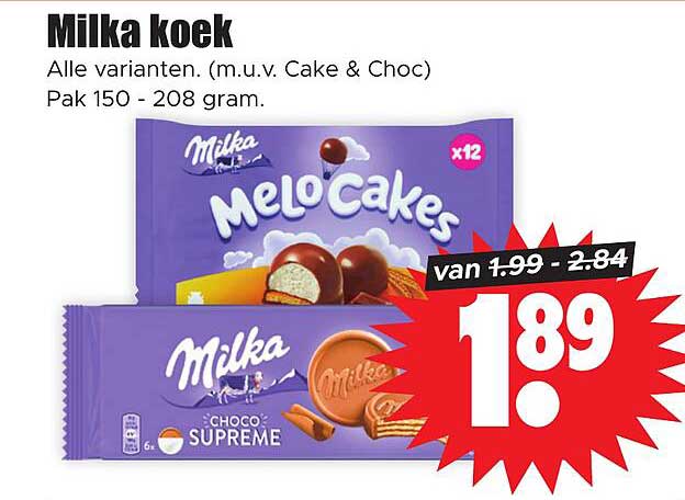 Milka koek