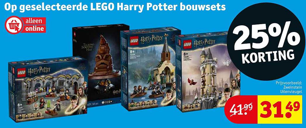 Op geselecteerde LEGO Harry Potter bouwsets