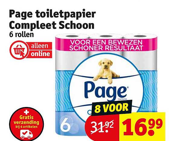 Page toiletpapier Compleet Schoon