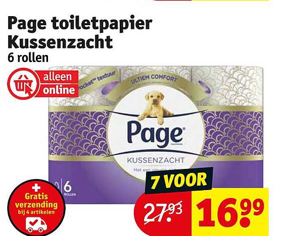 Page toiletpapier Kussenzacht