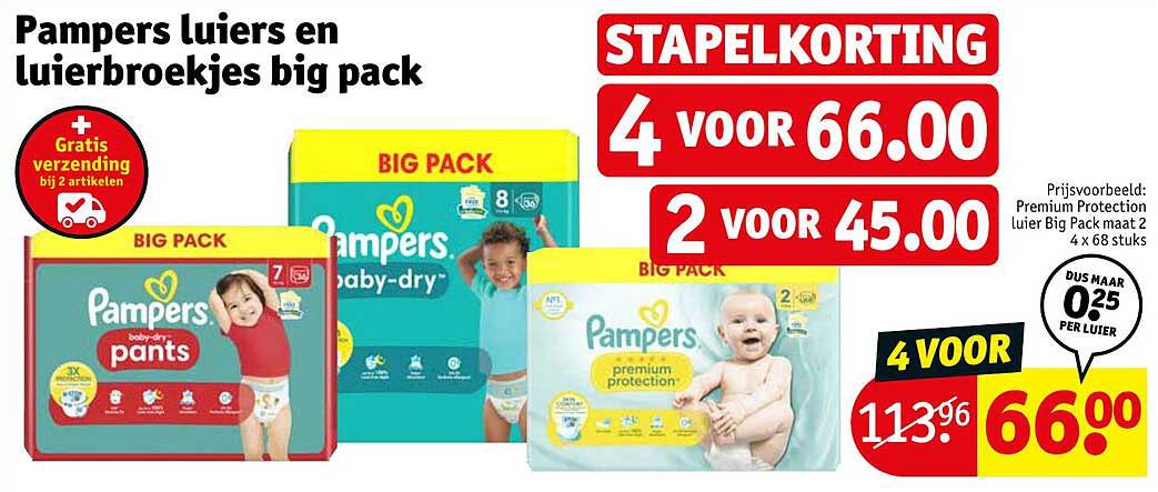 Pampers luier en luierbroekjes big pack