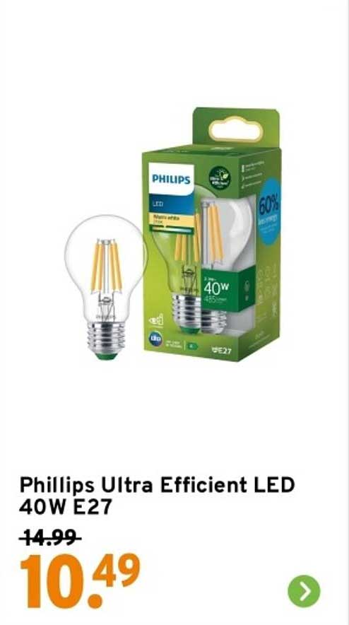 Phillips Ultra Efficient LED 40W E27