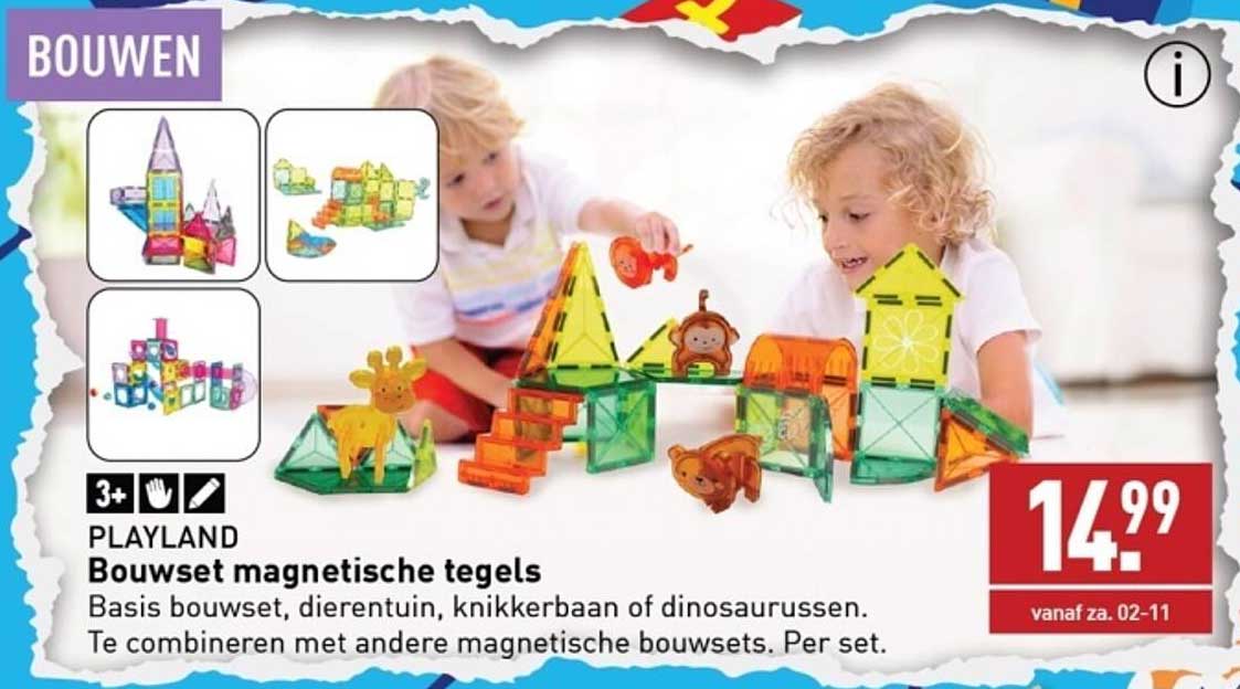 PLAYLAND Bouwset magnetische tegels