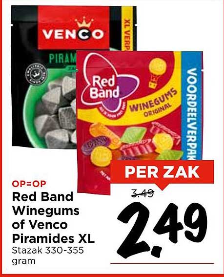 Red Band Winegums of Venco Piramides XL