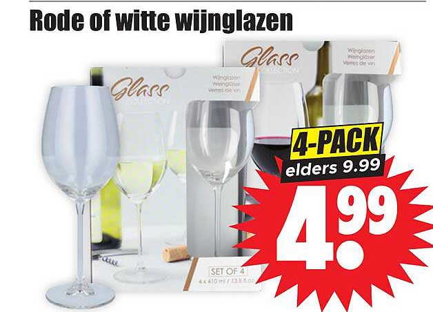 Rode of witte wijnglazen