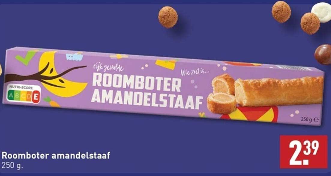 Roomboter amandelstaaf