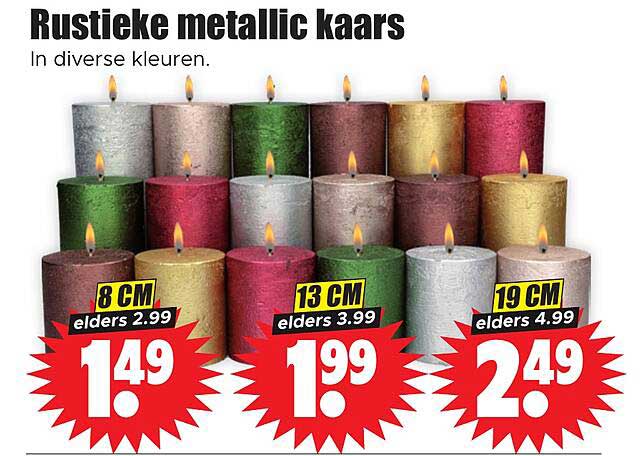 Rustieke metallische kaars