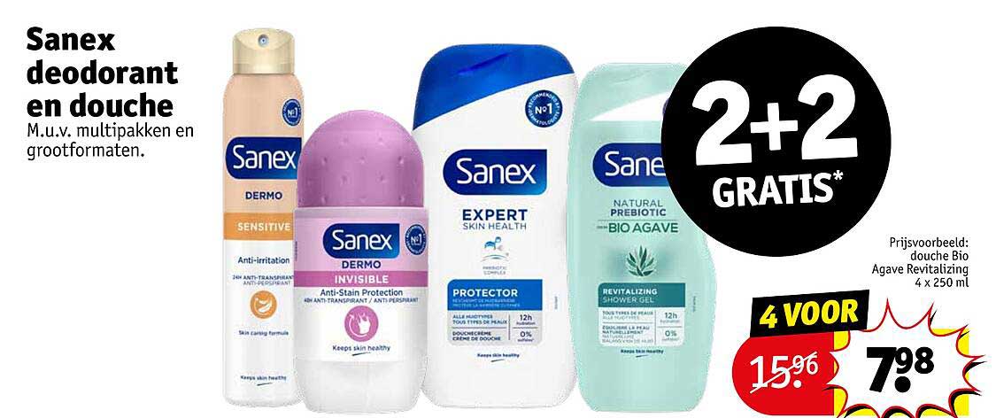 Sanex deodorant en douche