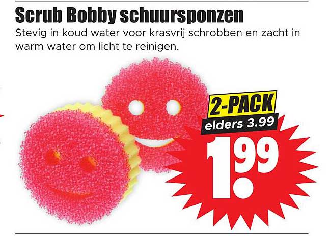 Scrub Bobby schuursponnen