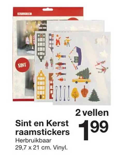 Sint en Kerst raastickers