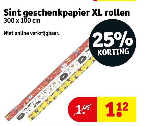 Sint geschenkpapier XL rollen