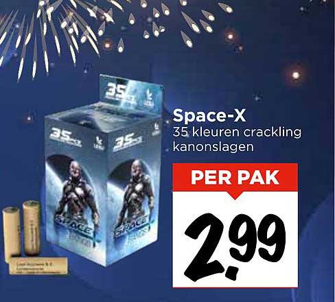 Space-X 35 kleuren crackling kanonslagen