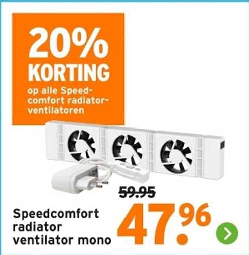 Speedcomfort radiator ventilator mono