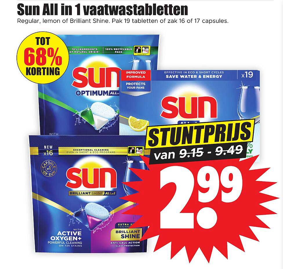 Sun All in 1 vaatwastabletten