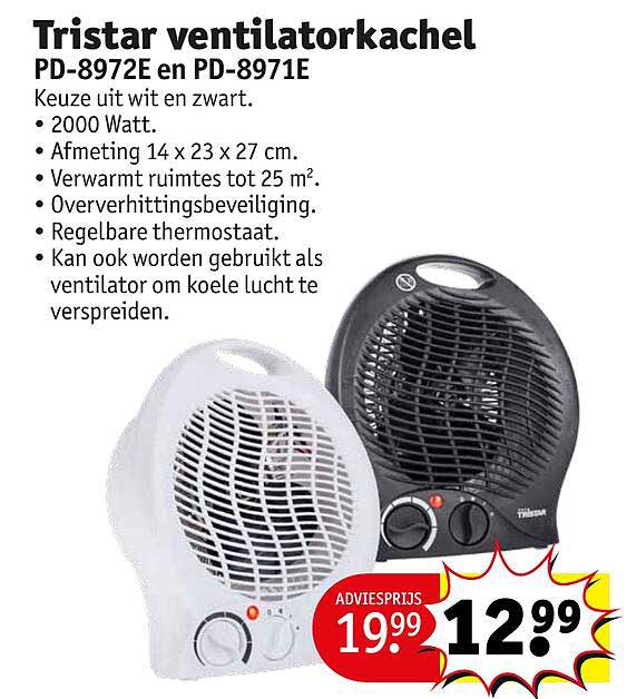 Tristar ventilatorkachel PD-8972E en PD-8971E