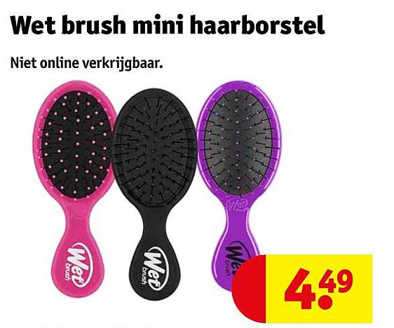 Wet brush mini haarborstel