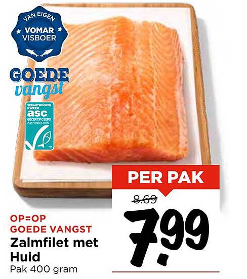 Zalmfilet met Huid