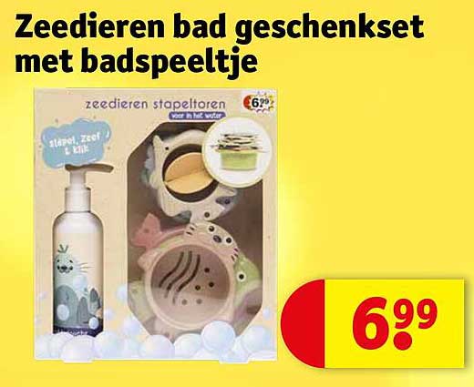 Zeediere bad geschenkset met badspeeltje