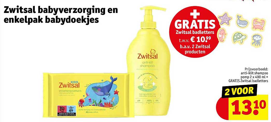 Zwitsal babyverzorging en enkelpak babydoekjes