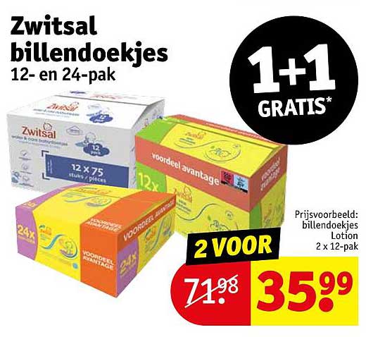 Zwitsal billendoekjes 12- en 24-pak