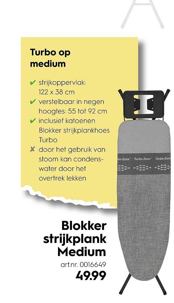 Blokker strijkplank Medium